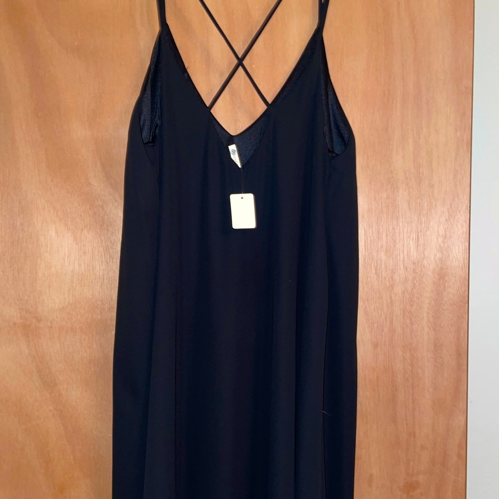 Black slip dress